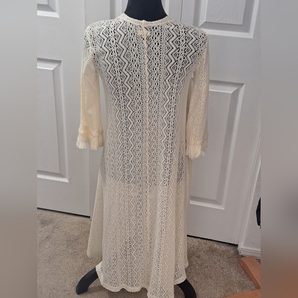 NWT Hollister  Ivory Crocheted Duster  Size XS - Picture 3 of 8
